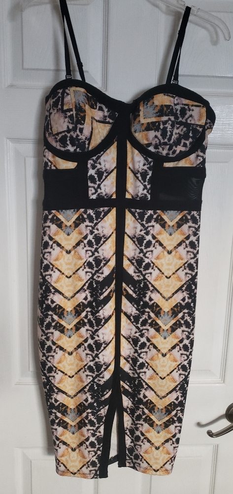 Material Girl Snakeskin print pushup dress